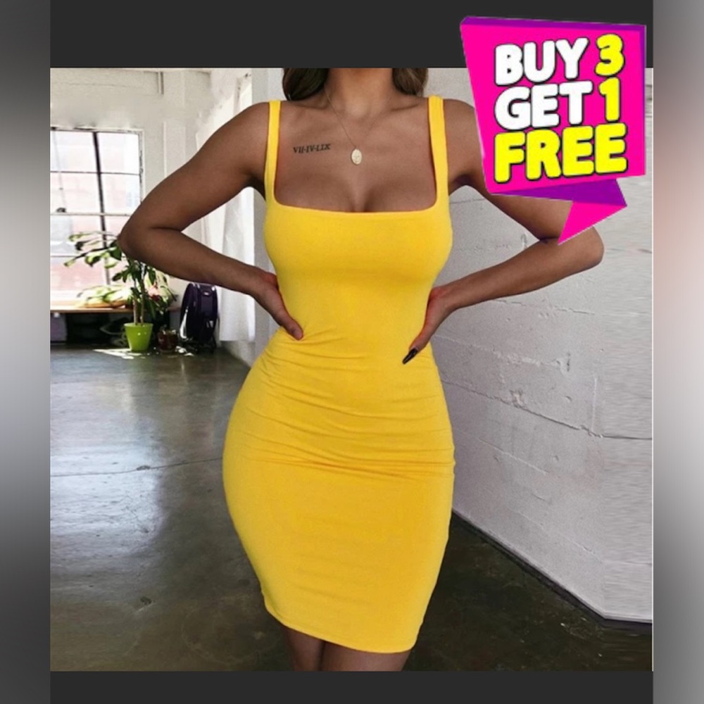 BODYCON address women YELLOW